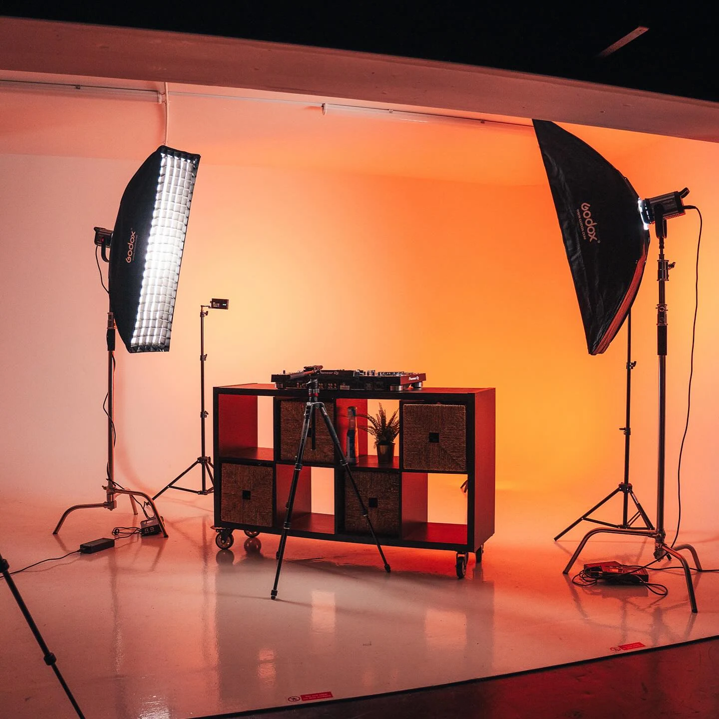 RAID Studio — performance space with recording and live broadcasting setup
